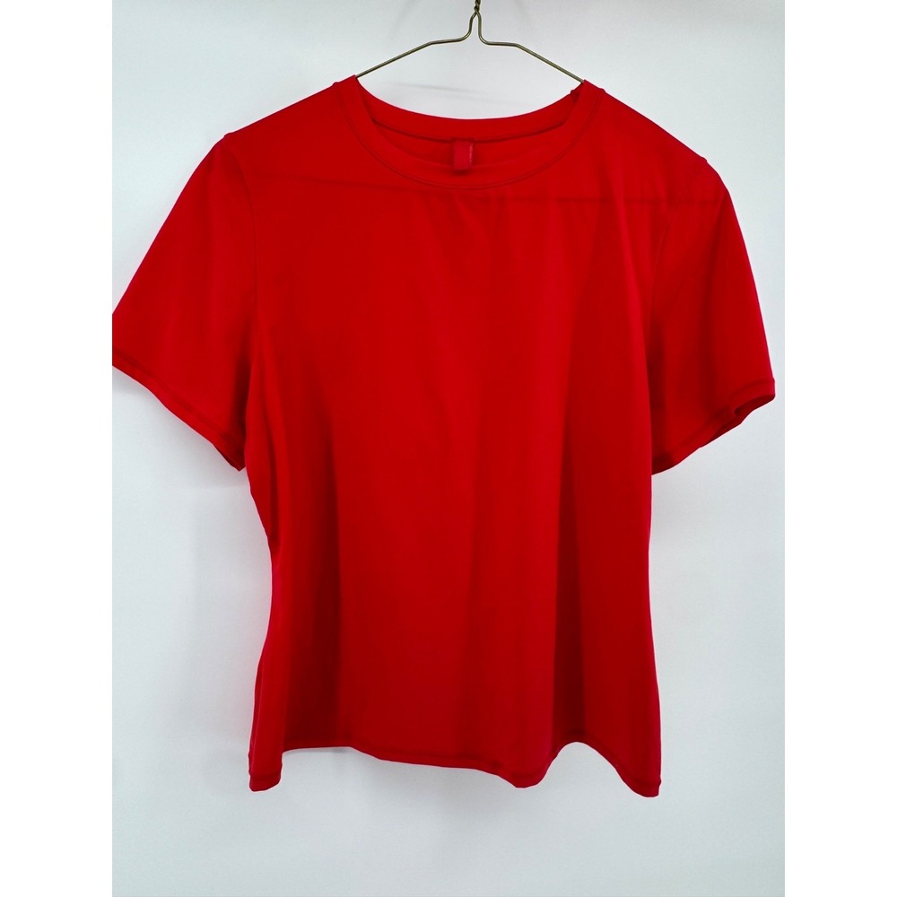 SKIMS Fits Everybody T-Shirt XL Red Short Sleeve Crew Neck Minimalist 3461-11